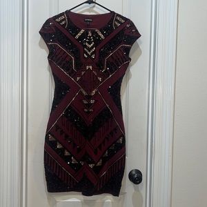 Aztec Sequin Mini Dress Never Worn